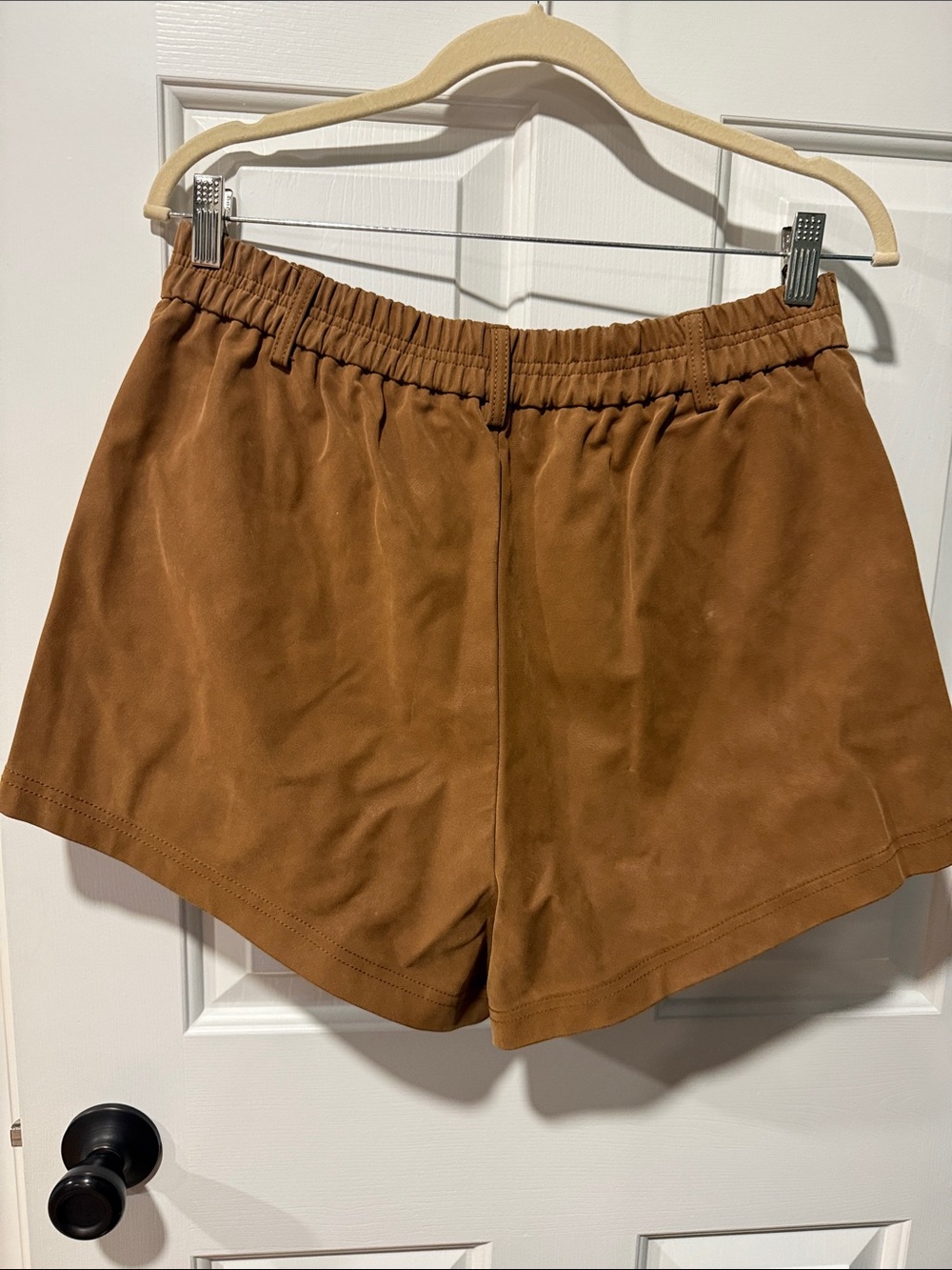 Free People Roma vegan High-Waist Suede-Look Shorts in Brown - Picture 3 of 4